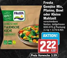HIT Frosta Gemüse Mix, Pfanne, Bowl oder Kleine Mahlzeit Angebot