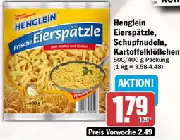HIT Henglein Eierspätzle, Schupfnudeln, Kartoffelklößchen Angebot
