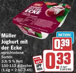 HIT Müller Joghurt mit der Ecke Angebot