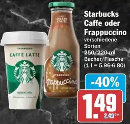 HIT Starbucks Caffe oder Frappuccino Angebot
