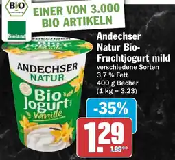 HIT Andechser Natur Bio Fruchtjogurt mild Angebot