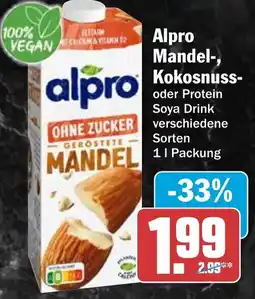 HIT Alpro Mandel-, Kokosnuss Angebot