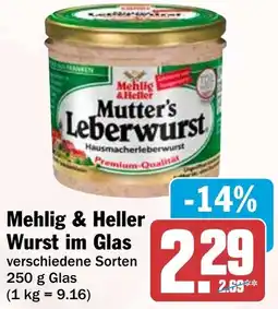 HIT Mehlig & Heller Wurst im Glas Angebot