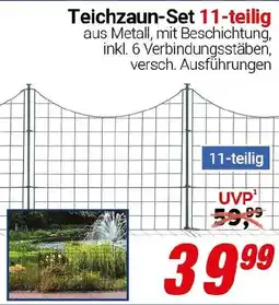 CENTERSHOP Teichzaun-Set 11-teilig Angebot