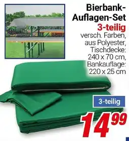 CENTERSHOP Bierbank Auflagen Set 3-teilig Angebot