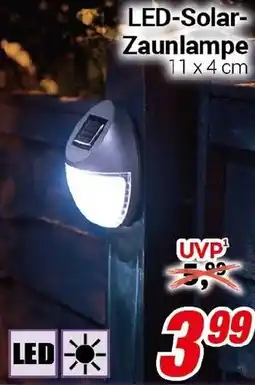 CENTERSHOP LED Solar Zaunlampe Angebot