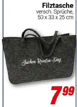 CENTERSHOP Filztasche Angebot