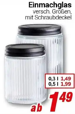 CENTERSHOP Einmachglas Angebot