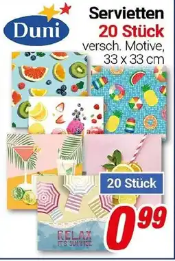 CENTERSHOP Duni Servietten 20 Stück Angebot