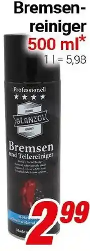 CENTERSHOP GLANZOL Bremsenreiniger Angebot