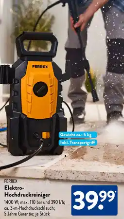 Aldi Süd FERREX Elektro Hochdruckreiniger Angebot