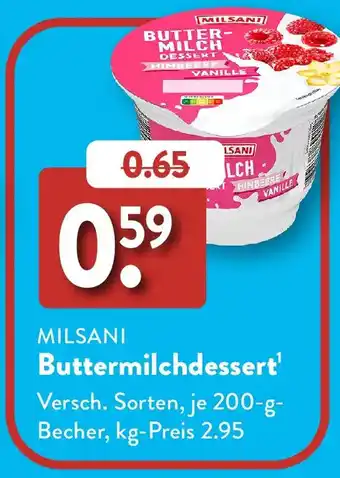 Aldi Süd MILSANI Buttermilchdessert Angebot