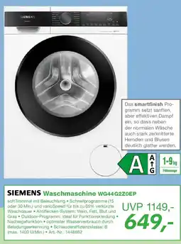 EP SIEMENS Waschmaschine WG44G2Z0EP Angebot