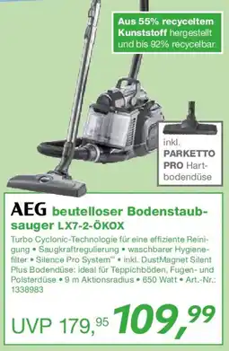 EP AEG beutelloser Bodenstaubsauger LX7-2-ÖKOX Angebot