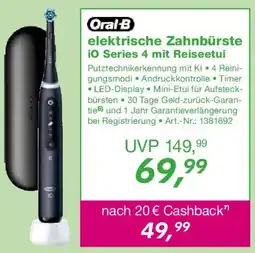 EP Oral-B elektrische Zahnbürste iO Series 4 mit Reiseetui Angebot