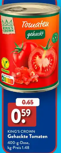 Aldi Süd KING'S CROWN Gehackte Tomaten Angebot