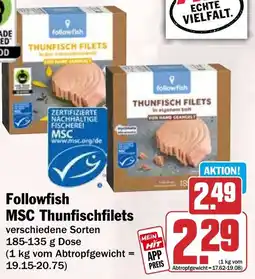 HIT Followfish MSC Thunfischfilets Angebot