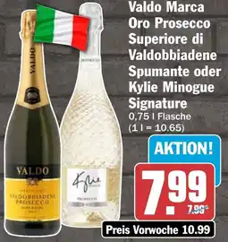 HIT Valdo Marca Oro Prosecco Superiore di Valdobbiadene Spumante oder Kylie Minogue Signature Angebot