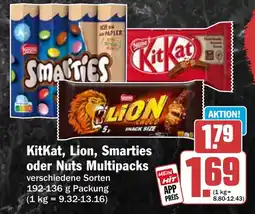 HIT KitKat, Lion, Smarties oder Nuts Multipacks Angebot