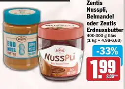 HIT Zentis Nusspli, Belmandel oder Zentis Erdnussbutter Angebot