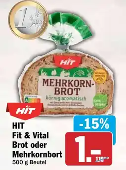 HIT HIT Fit & Vital Brot oder Mehrkornbort Angebot