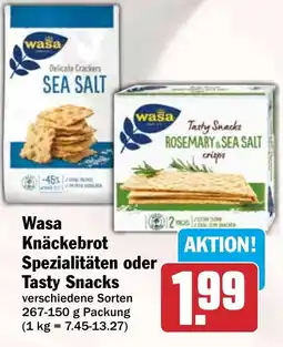HIT Wasa Knäckebrot Spezialitäten oder Tasty Snacks Angebot