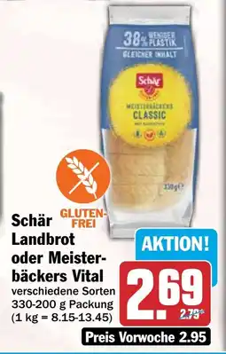 HIT Schär Landbrot oder Meister- bäckers Vital Angebot