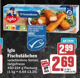 HIT Iglo Fischstäbchen Angebot