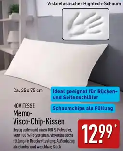 Aldi Nord NOVITESSE Memo- Visco-Chip-Kissen Angebot