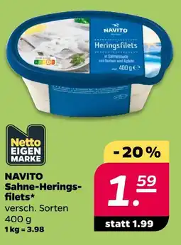 NETTO Navito sahne-heringsfilets Angebot