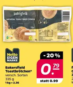 NETTO Netto eigenmarke bakersfield toastbrötchen Angebot