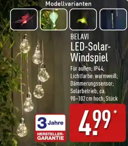 Aldi Nord BELAVI LED-Solar- Windspiell Angebot