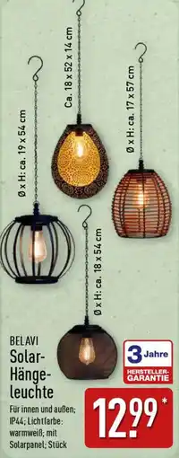Aldi Nord BELAVI Solar- Hänge - leuchte Angebot
