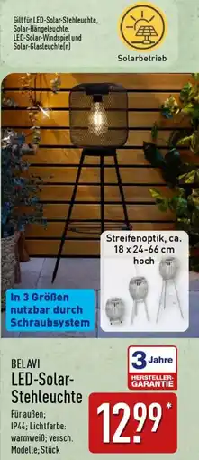 Aldi Nord BELAVI LED-Solar- Stehleuchte Angebot