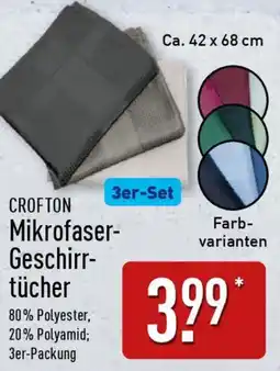 Aldi Nord CROFTON Mikrofaser- Geschirrtücher Angebot