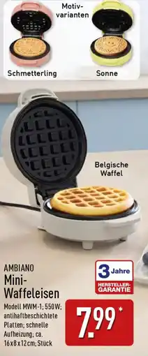 Aldi Nord AMBIANO Mini- Waffeleisen Angebot