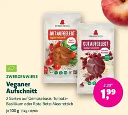 Biomarkt ZWERGENWIESE Veganer Aufschnitt Angebot