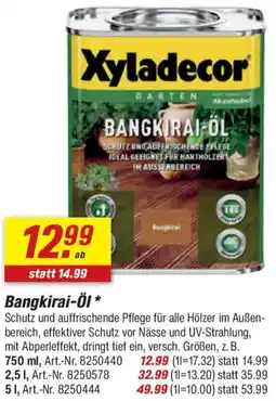 toom Baumarkt Xyladecor Bangkirai-Öl Angebot