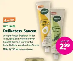Biomarkt NATURATA Delikatess-Saucen Angebot