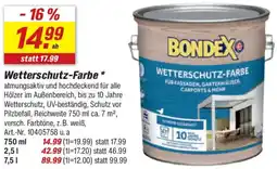 toom Baumarkt BONDEX Wetterschutz-Farbe Angebot