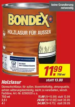 toom Baumarkt BONDEX Holzlasur Angebot