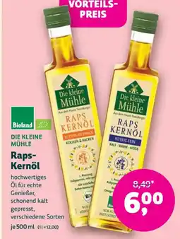Biomarkt Die kleine Mühle Raps- Kernöl Angebot