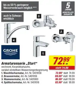 toom Baumarkt GROHE Armaturenserie ,,Start" Angebot