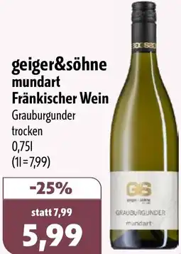 Aktiv Irma geiger&söhne mundart Fränkischer Wein Angebot