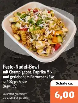 Aktiv Irma Pesto-Nudel-Bowl mit Champignons, Paprika Mix und geriebenem Parmesankäse Angebot