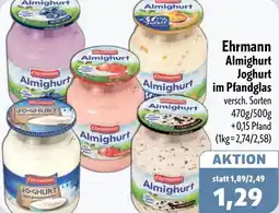 Aktiv Irma Ehrmann Almighurt Joghurt im Pfandglas Angebot