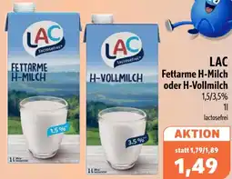 Aktiv Irma LAC Fettarme H-Milch oder H-Vollmilch Angebot