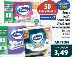 Aktiv Irma Zewa just.1, Smart oder Ultra Smart Toilettenpapier Angebot