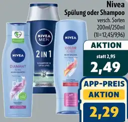 Aktiv Irma Nivea Spülung oder Shampoo Angebot