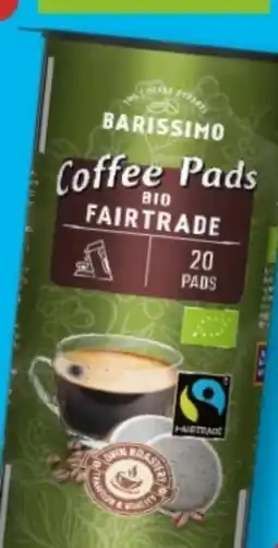 Aldi Süd Barissimo Bio Fairtrade Kaffeepads Angebot